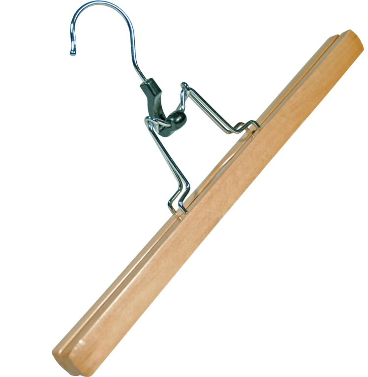 Kleiderbügel bzw. Hosenspanner aus hochwertigem Holz, Normalaufhängung